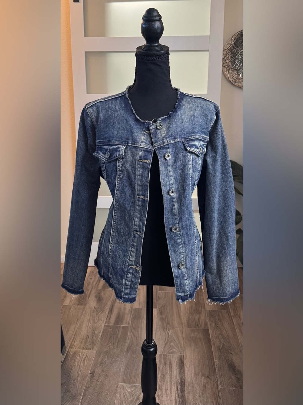 Frayed Edge Blue Denim Jacket